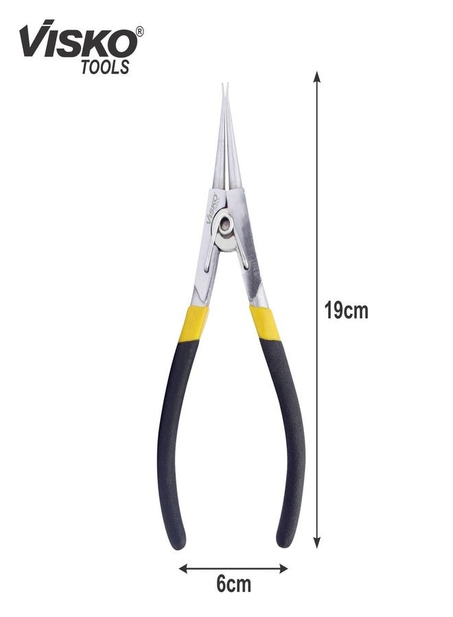 Visko Tools VISKO 213 7" CirClip Plier | External Straight | Cutting player | Cutting plier | Pliers | Pliers for Home | Player Tools | Combination plier | Pliers for electrical Work | Black | Household Appliance | - Image 4